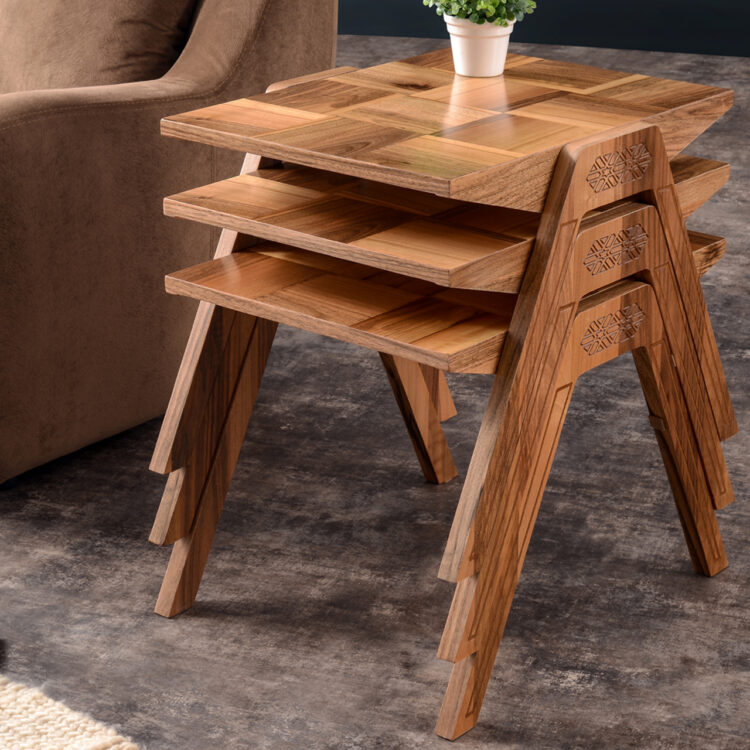 Walnut Zigon Sehpa